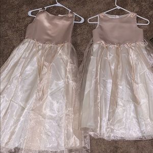 Bundle of two flower girl dresses